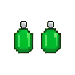 エメラルドスタッドピアス — 256×256 ピクセルアートスプライト
