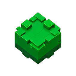 Emerald (Voxel) - 256x256 pixel art sprite