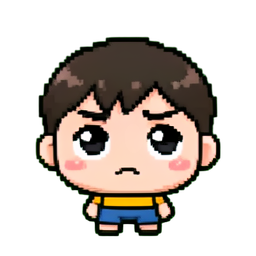 Expressão de Confusão — sprite pixel art 256×256