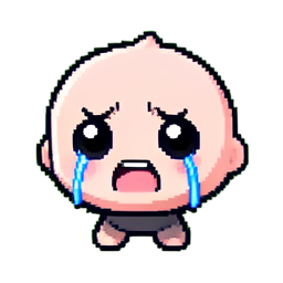 Weinen — 256×256 Pixel-Art-Sprite