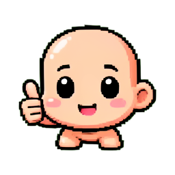 Emote Thumbs Up — 256×256 pixel art sprite