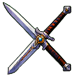 Verzauberter Rapier — 256×256 Pixel-Art-Sprite
