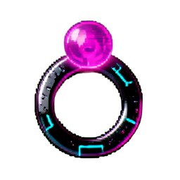 Enchanted Ring (Cyberpunk) - 256x256 pixel art sprite