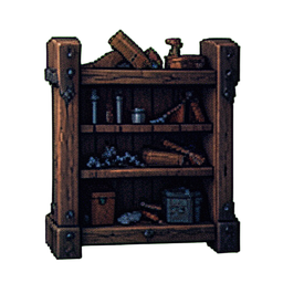 Verzauberter Waffenständer — 256×256 Pixel-Art-Sprite