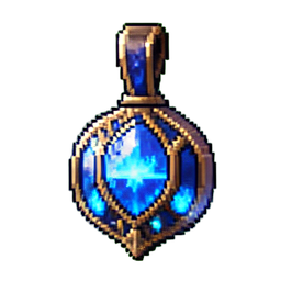 Colgante de Sabiduría Encantado — sprite pixel art 256×256