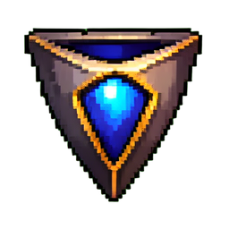 Slot de equipamento amuleto — sprite pixel art 256×256
