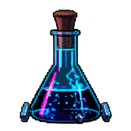 Erlenmeyer Flask Stopper — 256×256 pixel art sprite