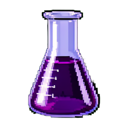 Erlenmeyer Flask — 256×256 pixel art sprite