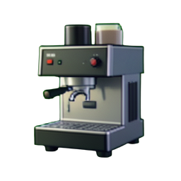 Máquina de espresso — sprite pixel art 256×256