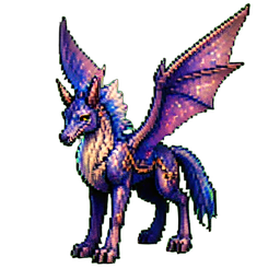 Ätherischer Hippogriff — 256×256 Pixel-Art-Sprite