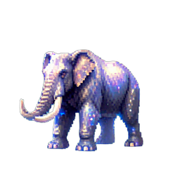 Ätherischer Mammut — 256×256 Pixel-Art-Sprite