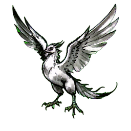 Pássaro Fênix Etéreo — sprite pixel art 256×256