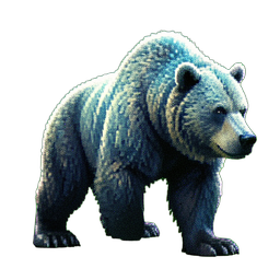 Ours de Guerre Éthéré — sprite pixel art 256×256