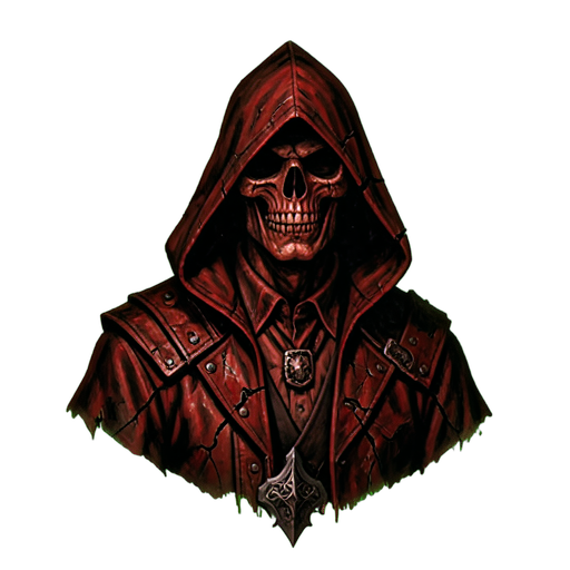 Hache avec Capuche de l'Exécuteur — sprite pixel art 512×512