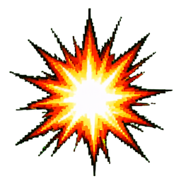 Explosion-Groß — 256×256 Pixel-Art-Sprite