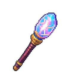 Feenstaubstab — 256×256 Pixel-Art-Sprite