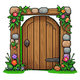 Porte du Jardin de Fées — sprite pixel art 256×256