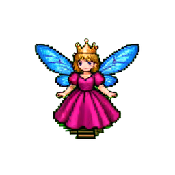 Princesa de Hadas (16-Bit) — sprite pixel art 256×256