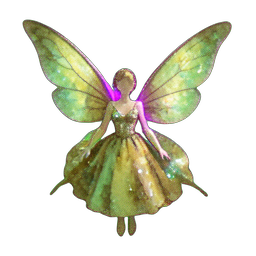 Princesa de Fadas (Atmospheric) — sprite pixel art 256×256