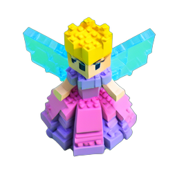 Fairy Princess (Voxel) - 256x256 pixel art sprite
