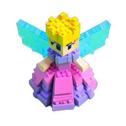 Princesse fée (Voxel) — sprite pixel art 256×256