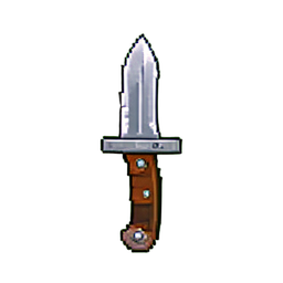 Lâmina curva de falchion — sprite pixel art 256×256