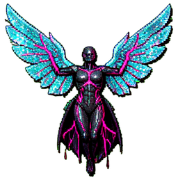 Fallen Angel (Cyberpunk) - 256x256 pixel art sprite