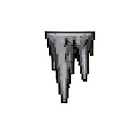 Estalactita que cae — sprite pixel art 256×256
