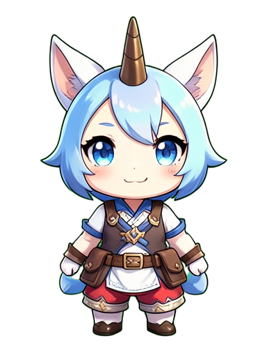 Unicórnio Familiar Bebê — sprite pixel art 384×512