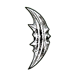 송곳니 (1비트) — 256×256 픽셀 아트 스프라이트