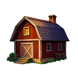 Farm Barn - 256x256 pixel art sprite