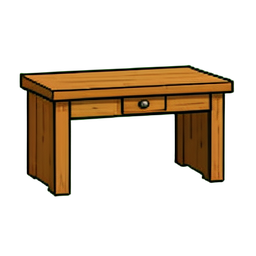 Mesa de consola de granja — sprite pixel art 256×256