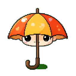 Suporte de Guarda-chuva da Casa Rural — sprite pixel art 256×256