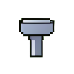 Grifo cromado — sprite pixel art 256×256