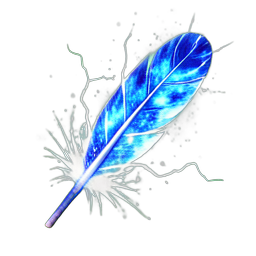 Feather (VFX) — 256×256 pixel art sprite