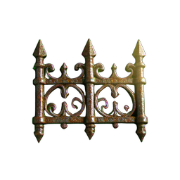 Fence Iron (HD-2D) - 256x256 pixel art sprite
