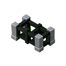 Fence Iron (Voxel) - 256x256 pixel art sprite