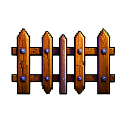 Zaunstahl — 256×256 Pixel-Art-Sprite
