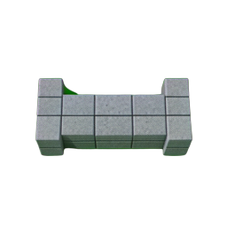 Fence Stone (Voxel) - 256x256 pixel art sprite