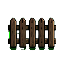 Fence Wood (16-Bit) - 256x256 pixel art sprite