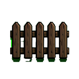 Zaunholz (16-Bit) — 256×256 Pixel-Art-Sprite