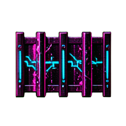 Fence Wood (Cyberpunk) - 256x256 pixel art sprite