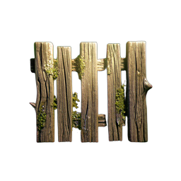 Fence Wood (HD-2D) - 256x256 pixel art sprite