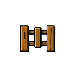 Fence Wood (Low-Res) - 256x256 pixel art sprite