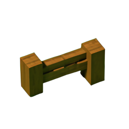 Madeira da cerca (Voxel) — sprite pixel art 256×256
