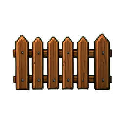 Fence Wood - 256x256 pixel art sprite