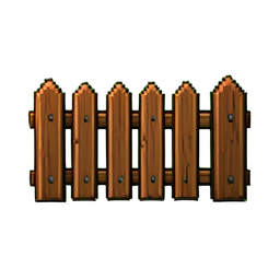 Fence Wood — 256×256 pixel art sprite
