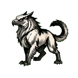 Feral Raptor Mount — 256×256 pixel art sprite