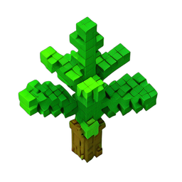 Feuille (Voxel) — sprite pixel art 256×256