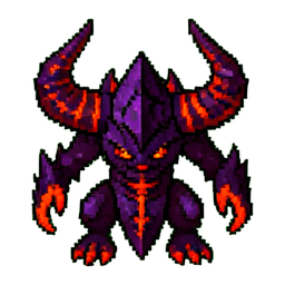 Final Boss Demon (16-Bit) - 256x256 pixel art sprite